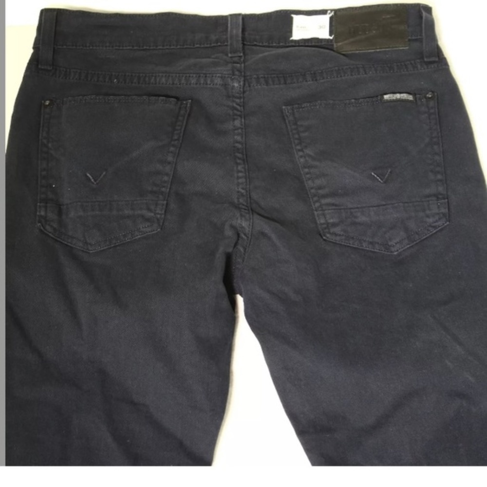 Hudson-Navy Button-Fly Classic Straight Jeans 30